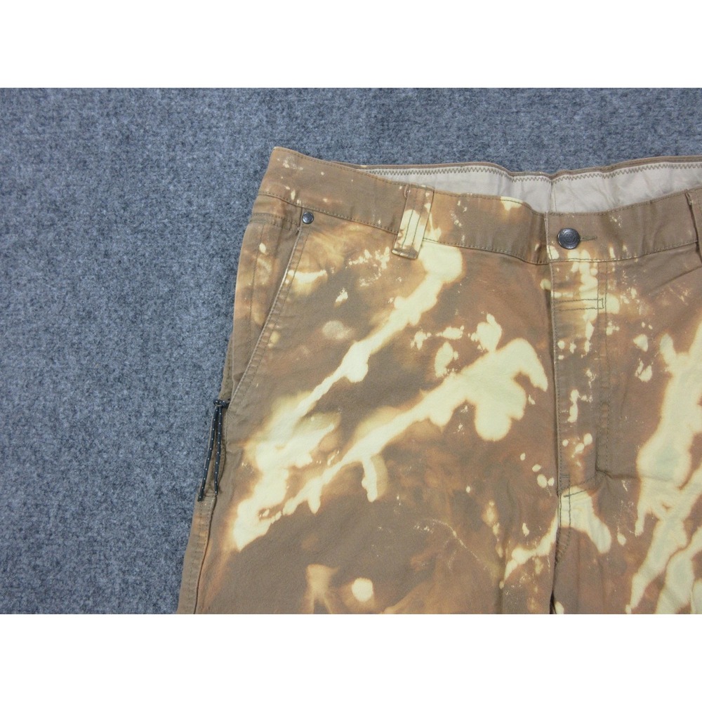 Columbia Cargo Shorts Mens 36 Brown Stretch Bleach Dyed 8 Inseam Outdoor Casual - Picture 2 of 9